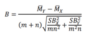 similarity measure between two populations