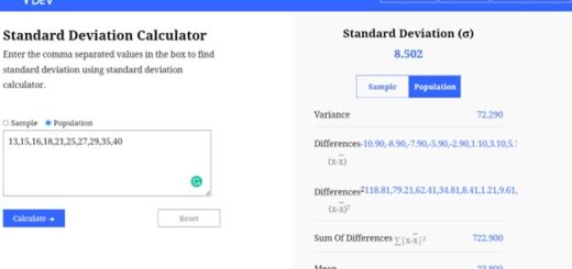 standard deviation with examples